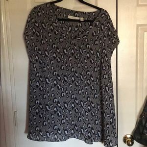Cheetah print sleeveless blouse